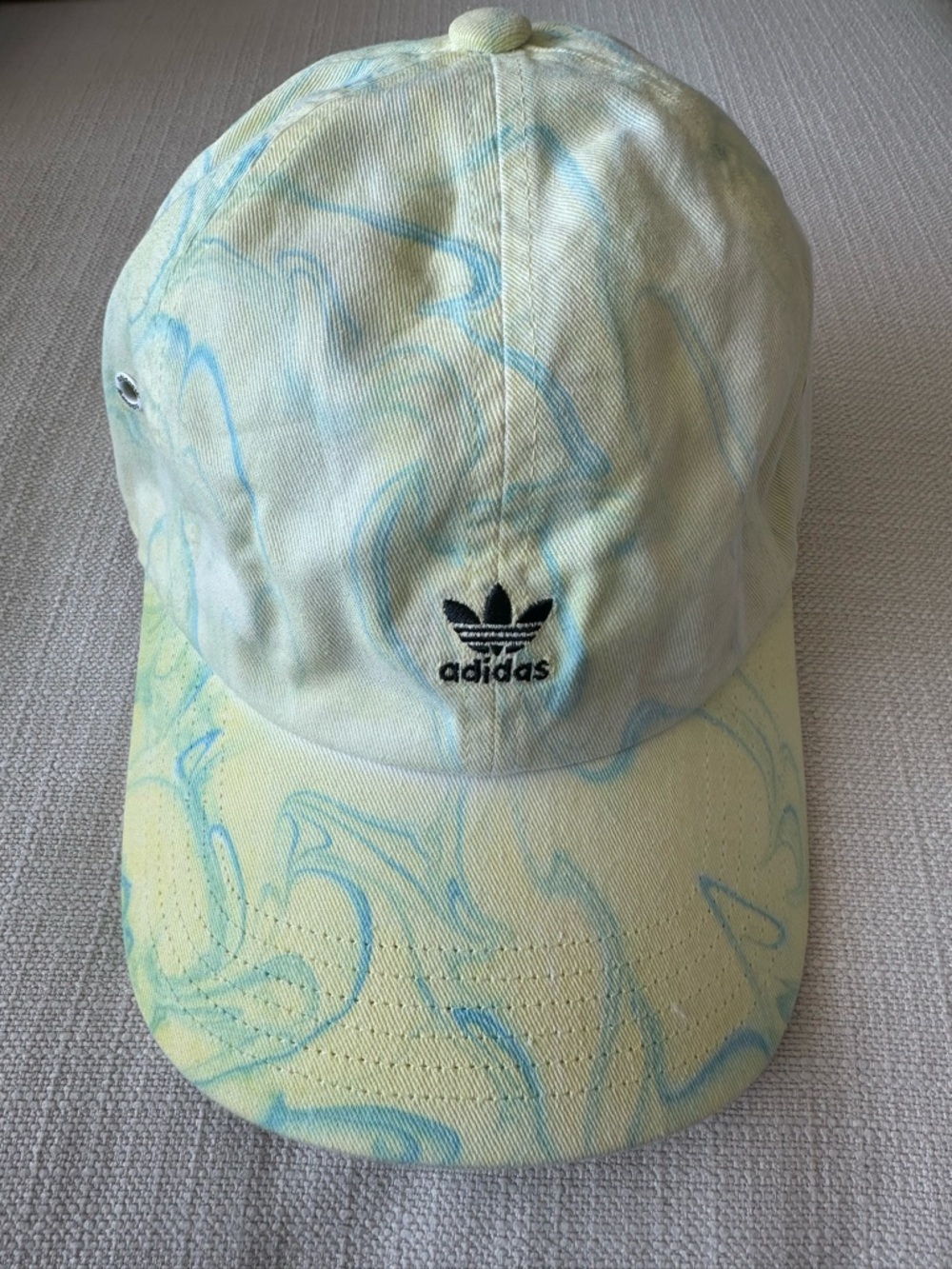 adidas Pastel Yellow & Light Blue Marble Trefoil Cap